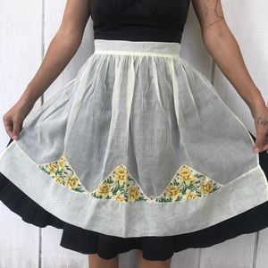 vintage pastel yellow apron